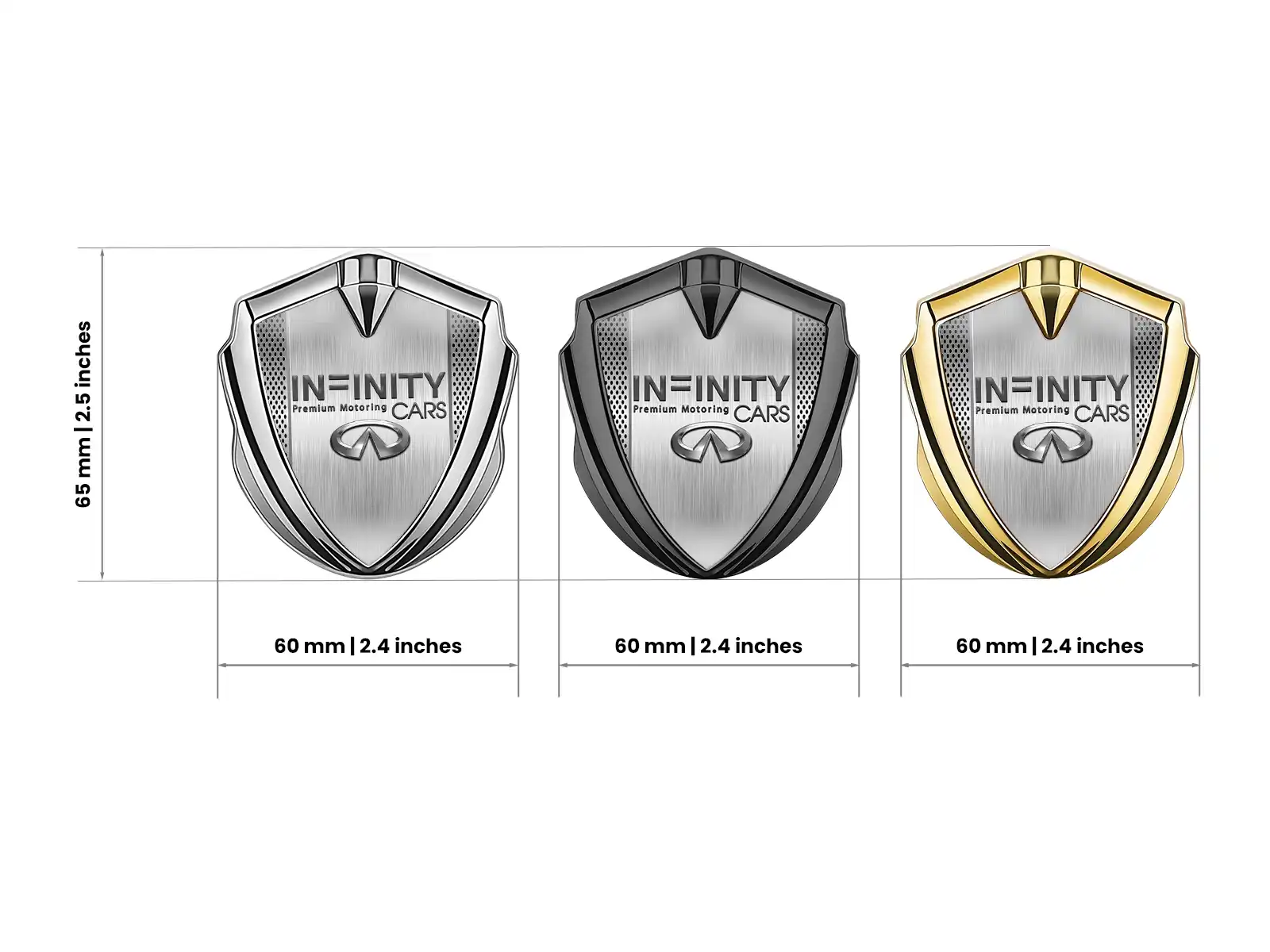 Infiniti Emblema Abovedado Insignia De Carrera Facha Lustrosa